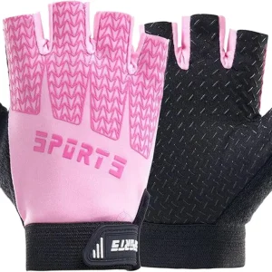 Girls Fingerless Bike Gloves, Sport Gloves for 4-10 Year Girls Monkey Bars Rock Climbing Cycling Biking Fishing
