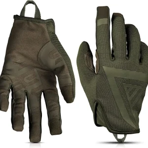 Glove Station The Impulse - Tactical Shooting Gloves for Men with Touchscreen Compatibility, Lightweight Design and Outstanding Grip for Outdoor, Sports, Motorcycle and Work - Green, Medium Size