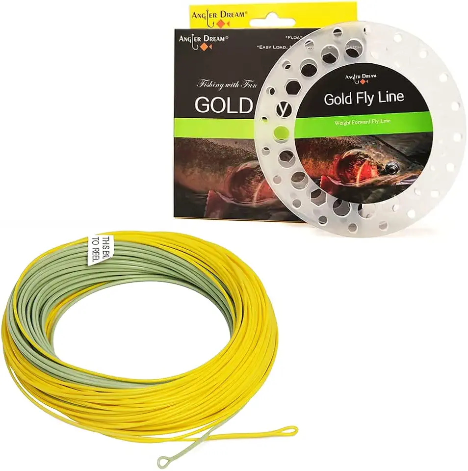 Gold Fly Line 90FT Weight Forward Floating 2 3 4 5 6 7 8 9WT Fly Fishing Line