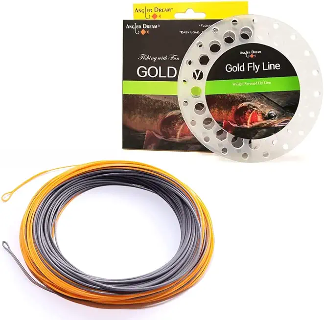 Gold Fly Line 90FT Weight Forward Floating 2 3 4 5 6 7 8 9WT Fly Fishing Line