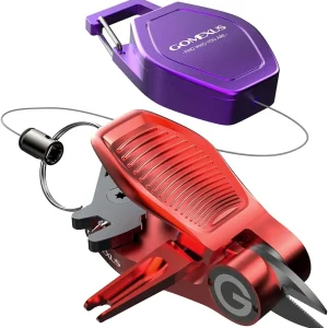GOMEXUS Sharkbite Fishing Line Cutter with Retractors Fly Fishing Nippers