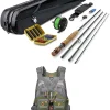Gonex Fly Fishing Rod Reel Combo Starter Kit with Fly Fishing Vest for Men Women Comfortable Adjustable Fishing Vest