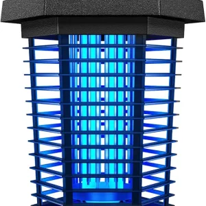 GOOTOP Bug Zapper Outdoor, Mosquito Zapper, Electric Fly Zapper, Mosquito Killer, Fly Traps, 3 Prong Plug, Flying Insects Zapper Indoor Outdoor 90-130V, 4200V, ABS Plastic Outer (Black)