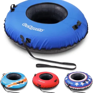 GoSports 44 Inch Heavy-Duty Winter Snow Tube with Premium Canvas Cover - Choose Your Style - Commercial Grade Sled