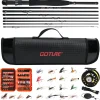 Goture 8-Section Fly Fishing Rod and Reel Combo, 60/80 Pcs Fishing Flies, Aluminum Reel with Lines, Waterproof and Portable Bag