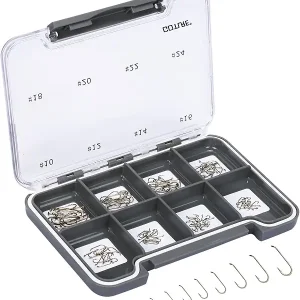 Goture Barb Fishing Hooks with Magnetic Components - High Carbon Steel Fly Tying Fishing Hooks Kit - Nymph/Dry Fly Hooks