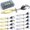 Goture Fishing Spoons, Wet Flies Fly Fishing Lures, Trout Lures Casting Spoons Freshwater, Rotation Spinner Blade, Fly Tying Hook, Salmon Pike Panfish Trout Spinner Bait with Tackle Box