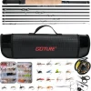 Goture Fly Fishing Rod and Reel Combo 9FT 8-Sections Fly Fishing Pole, Pre-Lined Fly Fishing Reel, 80/90 Pcs Fishing Flies with Box, Waterproof and Portable Bag, Fly Fishing Starter Kit