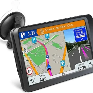 GPS Navigator for Car, Latest 2025 Map 9-inch HD Display 16GB 256MB Satellite Navigation with Sun Visor,Smart Real Voice GPS Guidance?Provides Lifetime Live Map Updates
