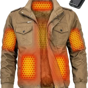 Graphene Heated Jacket for Men 12V Fast Charge 18400mAh Large Capacity