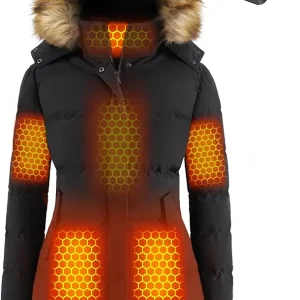 Graphene Women Heated Jacket 12V Fast Charge 18400mAh Large Capacity