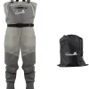 GREENWATER Fly Fishing Breathable Waders for Men Women with Stockingfoot Waterproof Lightweight Chest Waders