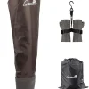 GREENWATER Hip Waders for Men Women with Boots Waterproof,2-Ply Bootfoot Hip Waders with Cleated for Fishing & Hunting