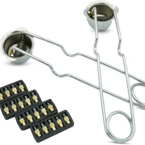 GUTIMORE Single Flint Striker Spark Lighter 2PC with 20 Extra Flint Replacements, for Welding, brazing and Soldering.