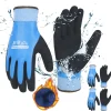 HANDLANDY Waterproof Work Gloves for Cold Weather, Insulated Winter Work Gloves with Grip for Men Women - 2 Pair