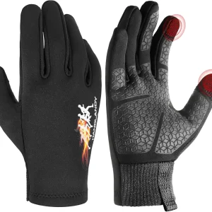 HANDLANDY Winter Running Gloves for Women & Men, Windproof Water-Resistant Thermal Touchscreen Liner Gloves for Cycling, Hiking, Driving, Freezer Work