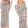 Handmade Alpaca Wool Blend Fingerless Gloves Arm Warmers for Women