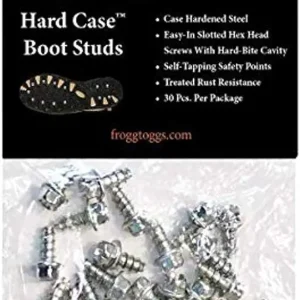 Hard-Case Boot Studs, Steel, 30 per Pack