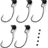 Harmony Fishing - Tungsten Offset Weedless Ned Rig Jigheads (5 Pack)