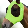 Harrison Howard Super Comfort Stretchy Fly Mask Large Eye Space with UV Protection Soft on Skin with Breathability Fluro Lime Full Size