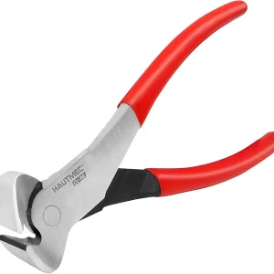 HAUTMEC 7 Inch Nail Puller Pliers Tool, CR-Ni Steel End Cutting Pliers with Non-Slip Grip, Nail Remover Tool with Polished Finish, End Cutting Nippers Tool for Pulling Nails and Wires HT0158-CP