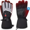 Heated Gloves for Men Rechargeable Waterproof Winter,Machine Washable Electric Heating Ski Glove for Hiking Motorcycling Camping Fishing Cold Weather Hand Warmers