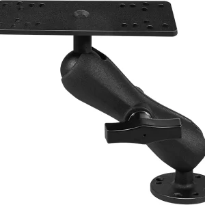 Heavy Duty Aluminum Alloy Fish Finder Mount with 1.5"/ C Size Ball, Medium Arm Marine Electronics Mount for Boat Compatible with Garmin, Lowrance, Humminbird,and More