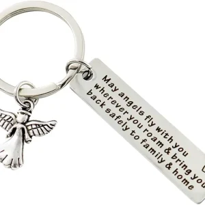 Hibetek Bible Verse Keychain for He Will Order His Angels to Protect You Keychain