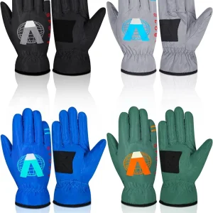 Hicarer 4 Pairs Winter Gloves for Kids Waterproof Snow Ski Gloves Warm Unisex Camouflage Clothes for Cold Weather Girls Boys Children