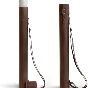Hide & Drink, Architect Drawing Blueprint Tube with Adjustable Strap, Document Storage Tube, Full Grain Leather, Handmade, Bourbon Brown