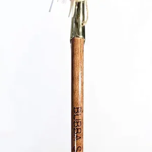 Hiking Staff - Bubba Stik 52" Hiking Staff in Mahogany Stain with Rubber tip and Horse Hame Brass top.