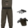 HISEA Bootfoot Chest Wader for Men Women 2-Ply Nylon/PVC Waterproof Mesh lining Fishing Hunting Waders with Boot Hanger