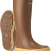 HISEA Mens Rubber Boots, 100% Natural Rubber Tall Rain Boots with Fabric Lining for Men