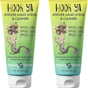Hook Ya Angler Fishy Hands Deodorizer -Gifts for Men - Gifts for Fishermen- Gifts for Mechanics- Gifts for Gardenrs -Cleaner & Degreaser 6oz- 2 Pack 12oz Total