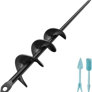 HOOPLE Garden Auger Drill Bit for Planting. Drill Bit Plant Flower Bulb Hole Drill Bulb Planter for 3/8" Hex Drive Drill. (1.6" x16.5)