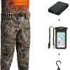 Hunting Waders Heated with Battery Pack, 800G Insulation Waterproof Neoprene Waders for Fishing