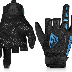 Hyper-Fit Tactical Shooting & Work Gloves - Blue, XL - 2 Fingerless Design Paintball & Airsoft Gear for Men with Outstanding Grip for Combat, Hunting, Shooting, & Work
