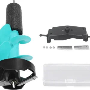 Ice Auger, 6in Augers for Ice Fishing, Ice Fishing Auger, Electric Ice Auger Kit with Positioner for Fishing Emergency, Blue