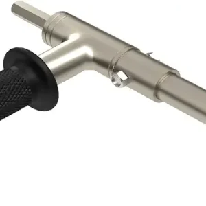 Ice Auger Drill Adapter with Handle - 18mm/0.720" Output Shaft Diameter - Steel Cordless Drill Attachment for Ice Auger Drill Conversion