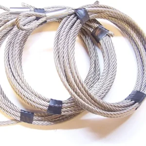 Ice Castle Winch Replacement Cable Set 1/4", 7x19 Stainless Steel: Single, Tandem Axle (Single Axle)