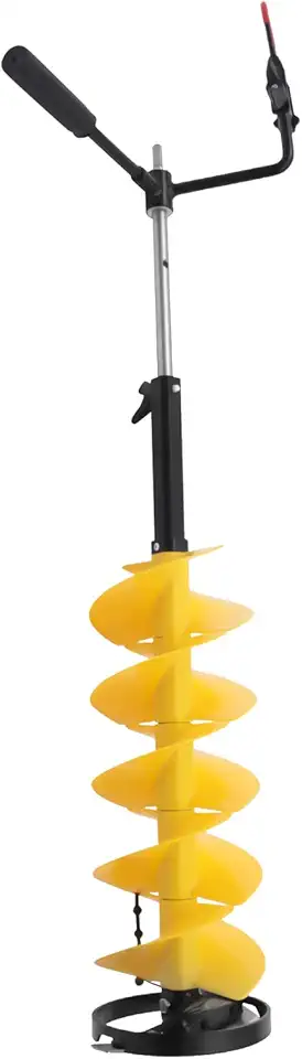 Ice Drill Auger, 8" Nylon Ice Drill Bit Cordless Ice Drill Auger with 8" Drill Bit Electric Drill Clip & Extension Rod Electric Ice Auger for Ice Fishing, Electroplating Process