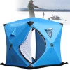 Ice Fishing Tent for Winter, Insulation Ice Fishing Shelter with Ice Fishing Mat, 1 Person/2-3 People/3-4 People Ice Fishing House, Night Fishing Equipment Blue S