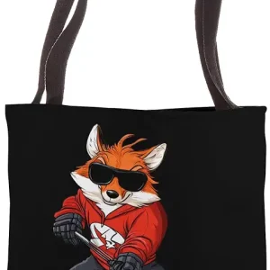 Ice Hockey Foxes Tote Bag