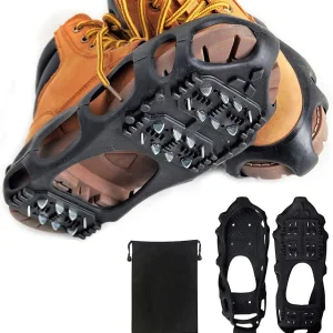 Ice Snow Traction Cleats Crampons Anti-Slip Snow Shoes Cleats Walking on Snow Ice Winter Walking Boots Cleats for Men Women