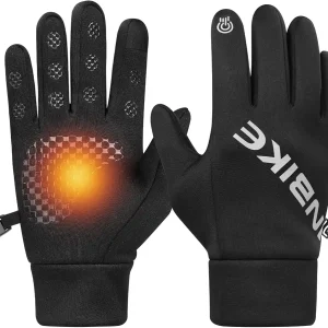 INBIKE Winter Gloves for Men Women Touch Screen Cold Weather Thermal Warm Anti-Slip Black Gloves