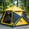 Inflatable Blow Up Tent for Camping with Hand Pump for 2/4/6/8 Person, Easy Setup Outdoor Inflatable Oxford Waterproof Air Tent House for Family Camping Adult