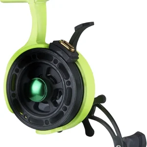 Inline Ice Fishing Reel, Ice Fishing Reel, 3.5:1 High Speed Inline Ice Fishing Reel, Magnetic Drop System Ice Fishing Reels Spinning, Metal Ice Fishing Gear with Left Hand Retrieve