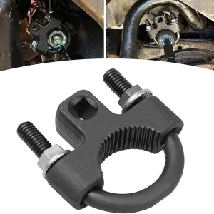 Inner Tie Rod Tool, U-shaped Tooth Non-slip Structure Tie Rod End Disassembly Tool with 1/2" Drive, Steering Gear Rudder Multifunctional Wrench, for Cars Repair Accessories (Black)