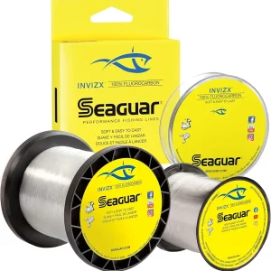 InvizX Multi-Species Fishing Line for Casting, Live Bait, Freshwater, 100% Fluorocarbon, Clear, Multiple Sizes