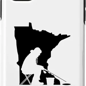 iPhone 11 Ice Fishing Graphic Fishing Rod Ice Fisher Ice Fishing Fish Case